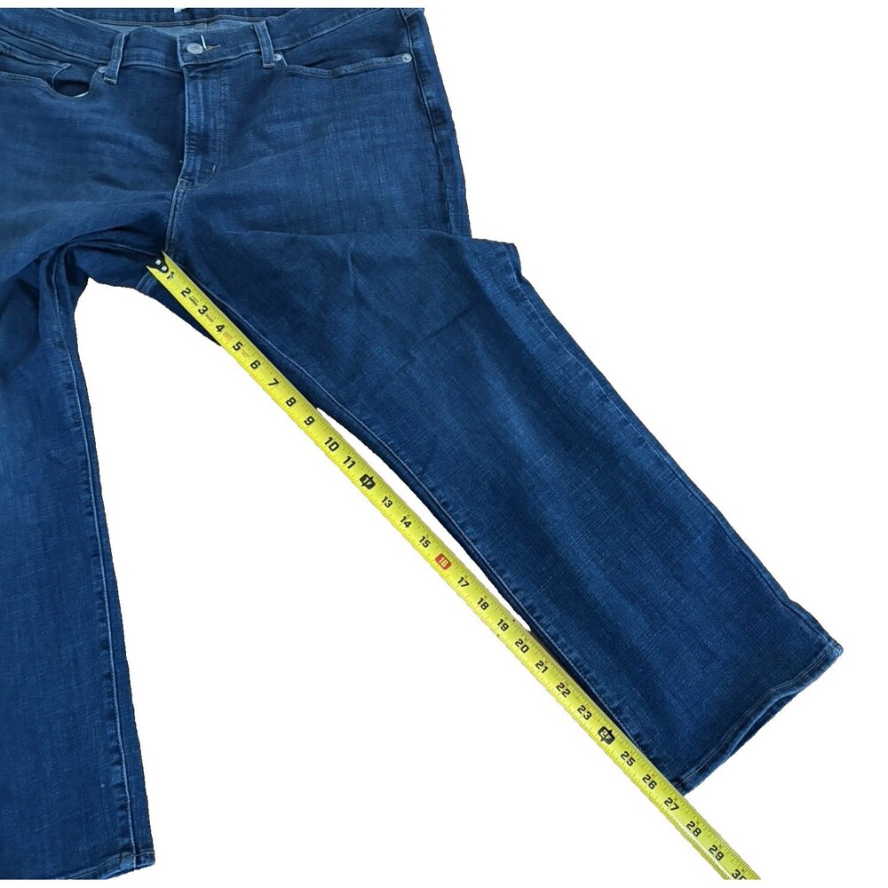 Levi's Jeans Womens 16 Blue Dark Wash Straight Classic Stretch Pockets 27 inseam - Picture 8 of 16